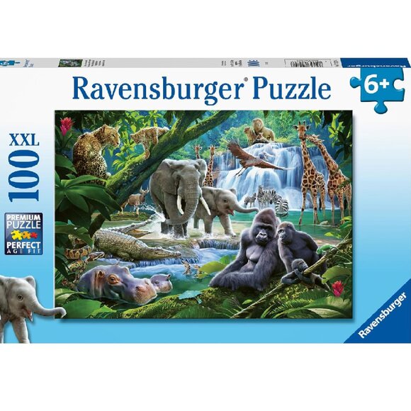 New sealed Ravensburger 100XXL Puzzle- Jungle Animals Children Puzzle - Picture 1 of 16